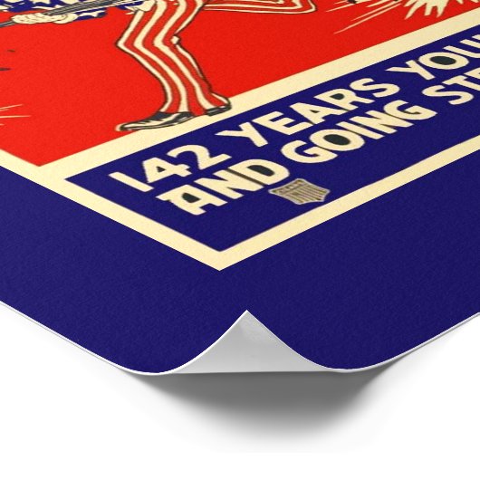  WWWI UNCLE SAM JULI 4.1918 War Poster Afbeelding (Hoek)