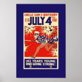  WWWI UNCLE SAM JULI 4.1918 War Poster Afbeelding (Voorkant)