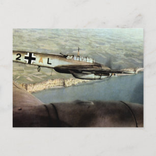 WWWII Duits ME-110 over Kanaal Briefkaart
