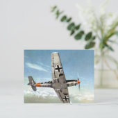 WWWII ME-109 Vliegtuig in vlucht Briefkaart (Staand voorkant)