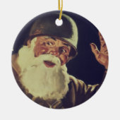 WWWII Santa Keramisch Ornament (Voorkant)