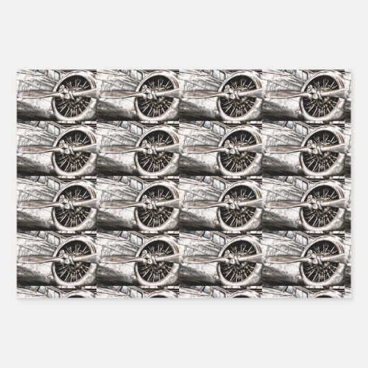  WWWII-vliegtuig Inpakpapier Vel (Voorkant)