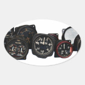  WWWII-vliegwijzerplaten Ovale Sticker (Voorkant)