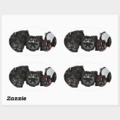  WWWII-vliegwijzerplaten Ovale Sticker (Vel)