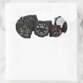  WWWII-vliegwijzerplaten Ovale Sticker (Tas)