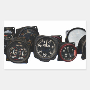  WWWII-vliegwijzerplaten Rechthoekige Sticker