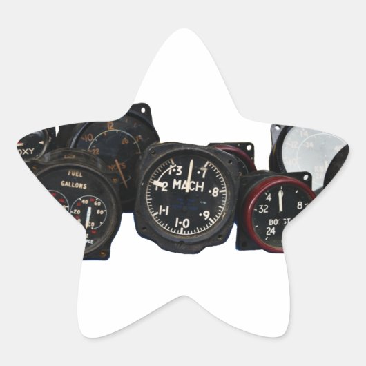  WWWII-vliegwijzerplaten Ster Sticker (Voorkant)