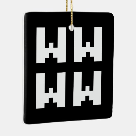 WWWW | LOL Japan Internet Slang Keramisch Ornament (Rechts)