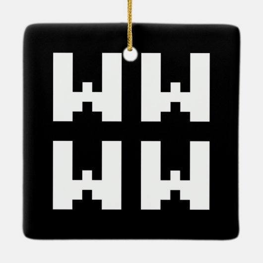 WWWW | LOL Japan Internet Slang Keramisch Ornament (Achterkant)