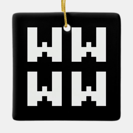 WWWW | LOL Japan Internet Slang Keramisch Ornament (Voorkant)