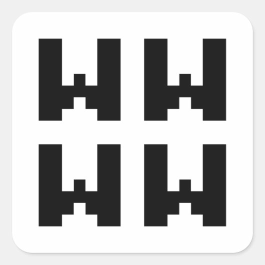 WWWW | LOL Japan Internet Slang Vierkante Sticker (Voorkant)