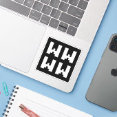 WWWW | LOL Japanse Internet Slang Sticker (Laptop met iPhone)