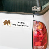 WX- Funny Wooly Mammoth Primitive Art Bumpersticker (Op Truck)