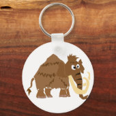 WX- Funny Wooly Mammoth Primitive Art Sleutelhanger (Voorkant)