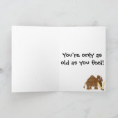 WX- grappig Wollig Mammoet Primitief Art. Kaart (Binnen)