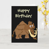 WX- grappig Wollig Mammoet Primitief Art. Kaart (Gele Bloem)