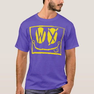 WY Eyes Wyoming Grunge Glimlachend Gezicht Geel T-shirt