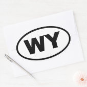 WY Wyoming Ovale Sticker (Envelop)