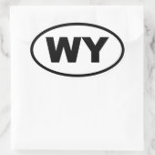 WY Wyoming Ovale Sticker (Tas)