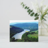 Wyalusing Pa eindeloze Mountain River Photo Briefk Briefkaart (Staand voorkant)