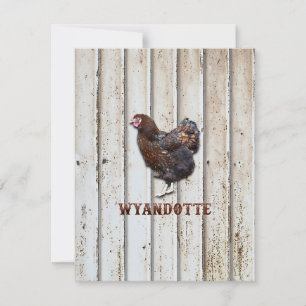 Wyandotte Chicken Bedankkaart