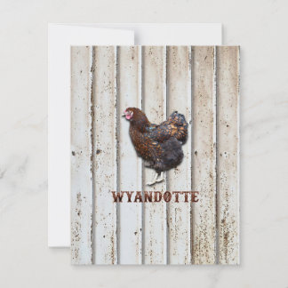 Wyandotte Chicken Bedankkaart