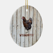 Wyandotte Chicken Keramisch Ornament (Rechts)