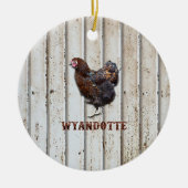 Wyandotte Chicken Keramisch Ornament (Voorkant)