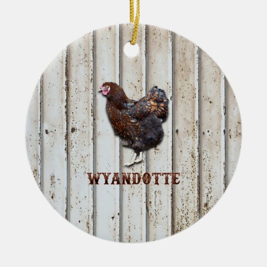 Wyandotte Chicken Keramisch Ornament (Voorkant)