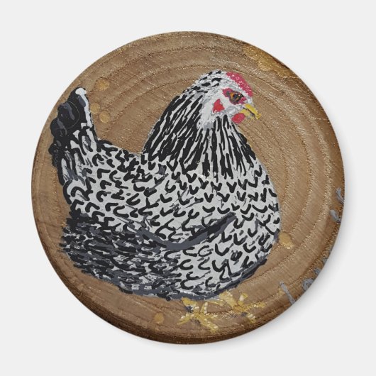 Wyandotte Chicken Magnet (Voorkant)
