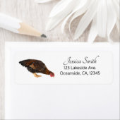 Wyandotte Chicken Retouradres Etiket (Insitu)