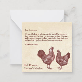 Wyandotte Chickens Elegant Custom Message  Notitiekaartje