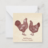 Wyandotte Chickens Elegant Custom Message Notitiekaartje (Achterkant)