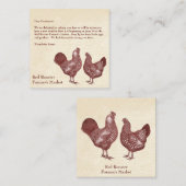 Wyandotte Chickens Elegant Custom Message Notitiekaartje (Voorkant / Achterkant)