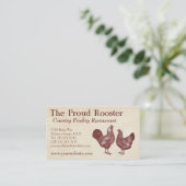 Wyandotte Chickens Rustiek  Boerderij Visitekaartje (Staand voorkant)