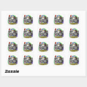 Wyandotte:  Easter Egg Pair Vierkante Sticker (Vel)