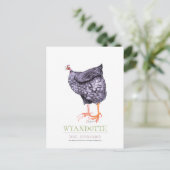 WYANDOTTE HEN, Tony Fernandes Briefkaart (Staand voorkant)