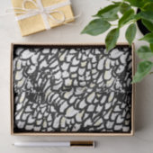 Wyandotte Kip Veer Zwart & Wit Boerderij Tissuepapier (Geschenk)