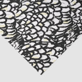 Wyandotte Kip Veer Zwart & Wit Boerderij Tissuepapier (Detail)