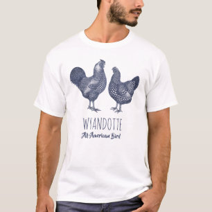 Wyandotte Kippen Alle Amerikaanse Vogel T-shirt
