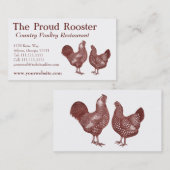 Wyandotte Kippen, Haan en Hen Visitekaartje (Voorkant / Achterkant)
