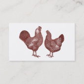 Wyandotte Kippen, Haan en Hen Visitekaartje (Achterkant)