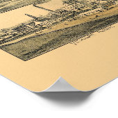 Wyandotte, MI Panorama Map - 1896 Poster (Hoek)