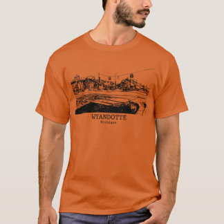 Wyandotte Michigan meisje retro T-shirt