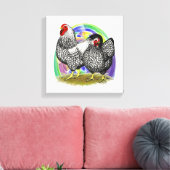 Wyandotte: Paaseihaar Canvas Afdruk (Insitu (Woonkamer))