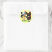 Wyandotte: Rooster-evaluatie Ronde Sticker (Tas)