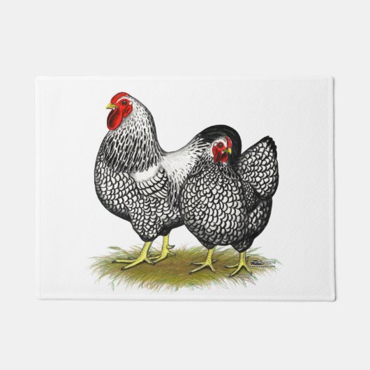 Wyandotte: Silver Pair Deurmat (Voorkant)