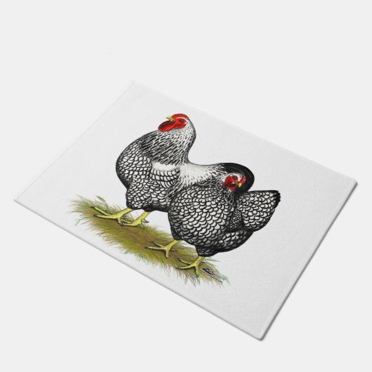 Wyandotte:  Silver Pair Deurmat (Schuin)