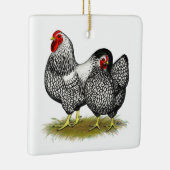 Wyandotte: Silver Pair Keramisch Ornament (Rechts)