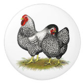 Wyandotte:  Silver Pair Keramische Knop (Voorkant)